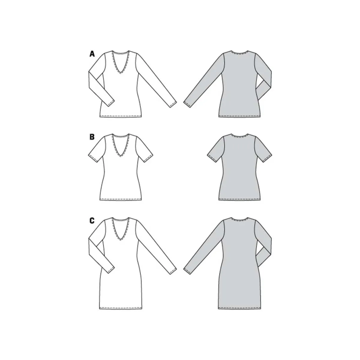 Giesse Scampoli Top|Abiti>Abiti top slim scollo V
