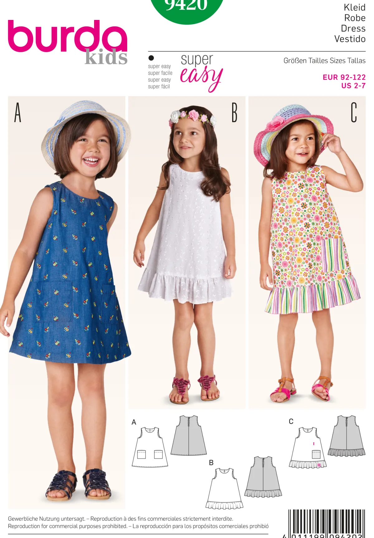 Cartamodelli Burda Neonati|Bambini>abito