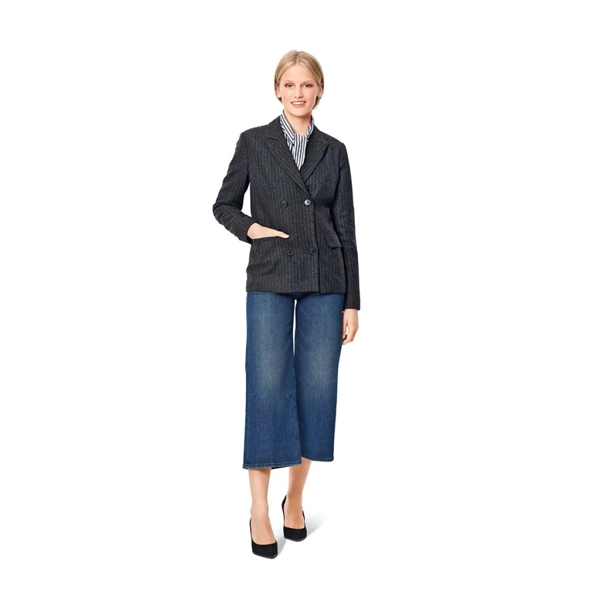 Giesse Scampoli Giacche|Abiti>Abito blazer- doppiopetto con revers