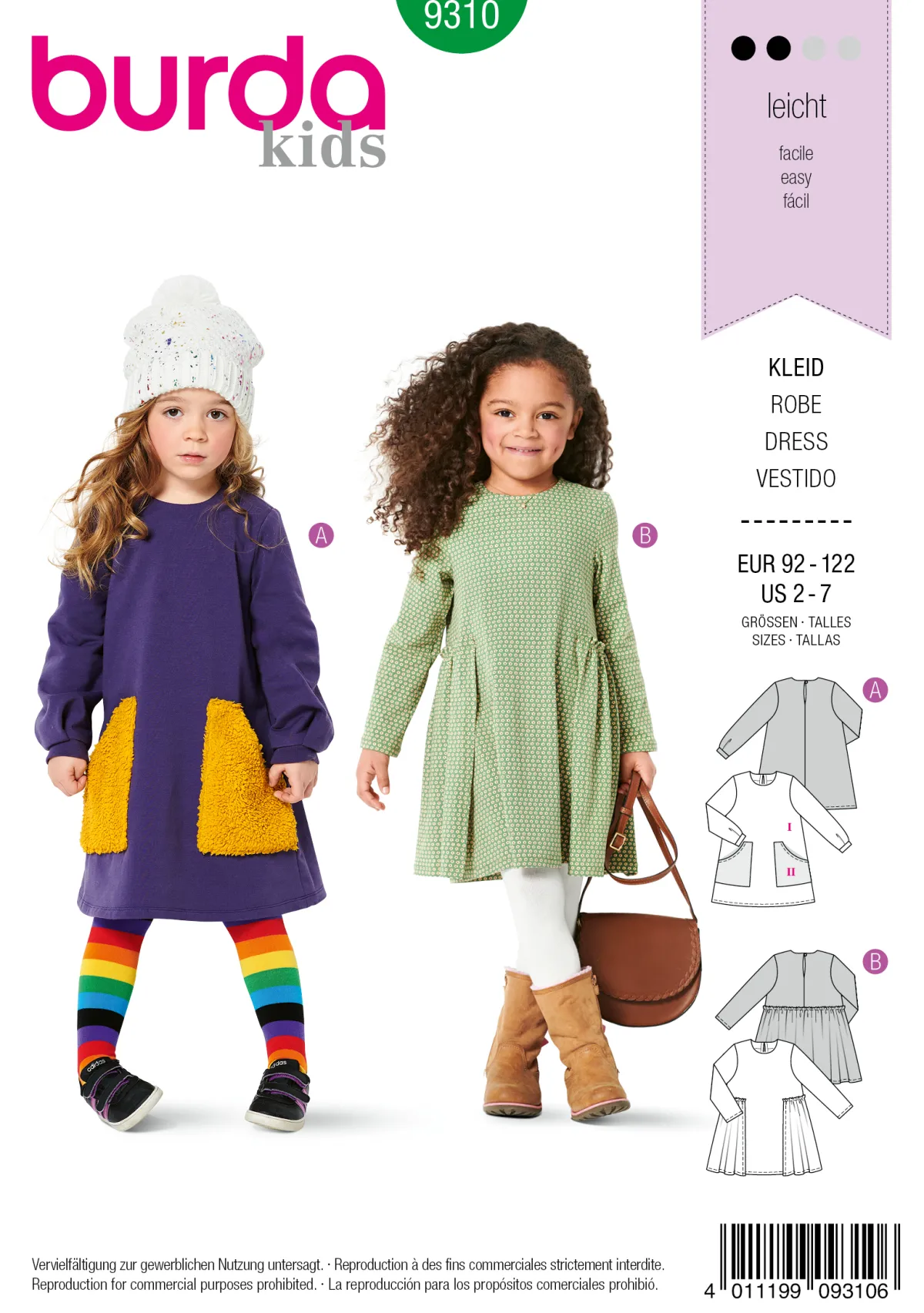 Cartamodelli Burda Neonati|Bambini>ABITO CON TASCHE - SOPRAGONNA