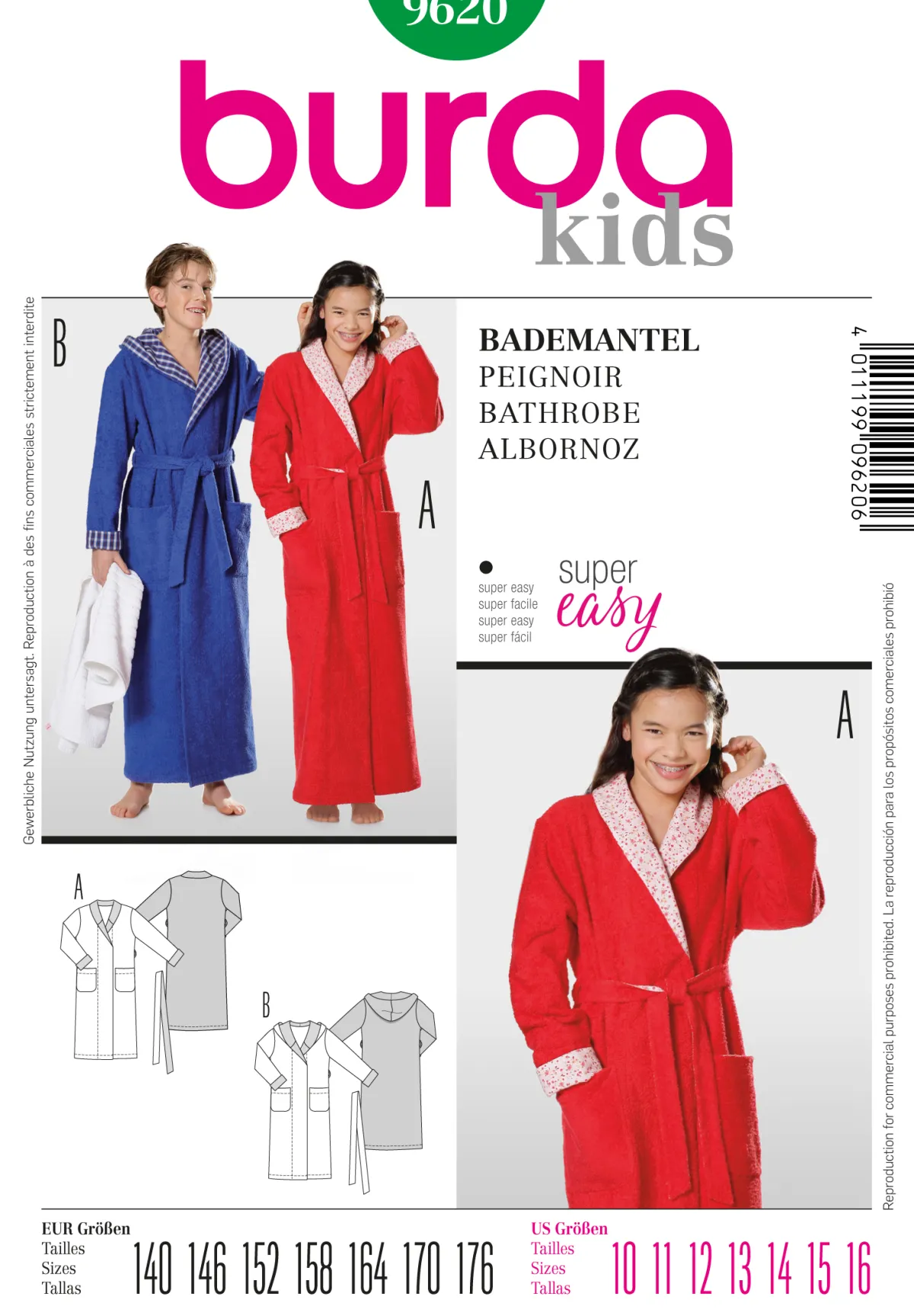 Cartamodelli Burda Neonati|Bambini>accappatoio