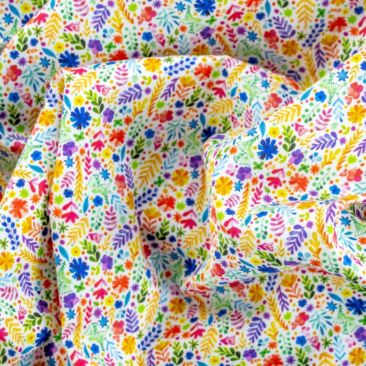 Bambino Giesse Scampoli Tessuti In Cotone>BABY COTONE DIGITALE FIORI DI CAMPO