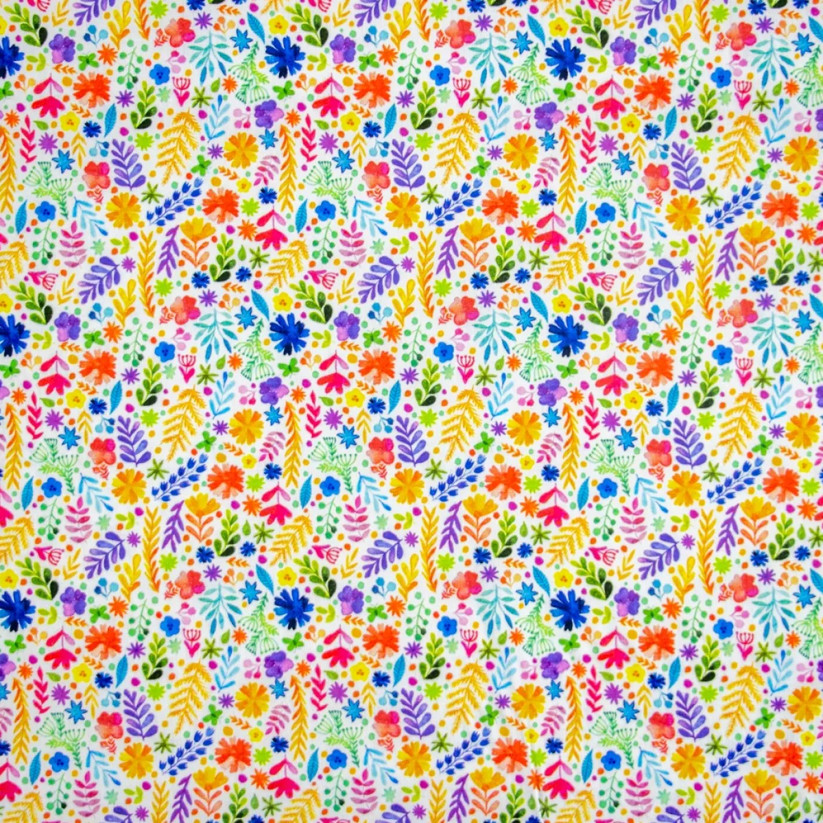 Bambino Giesse Scampoli Tessuti In Cotone>BABY COTONE DIGITALE FIORI DI CAMPO