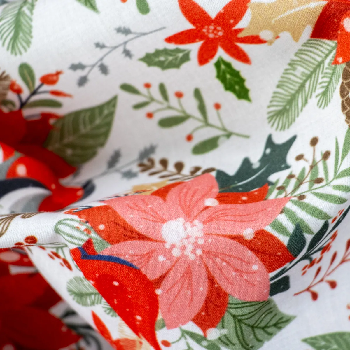 Bambino Giesse Scampoli Tessuti In Cotone>BABY COTONE DIGITALE FIORI NATALE