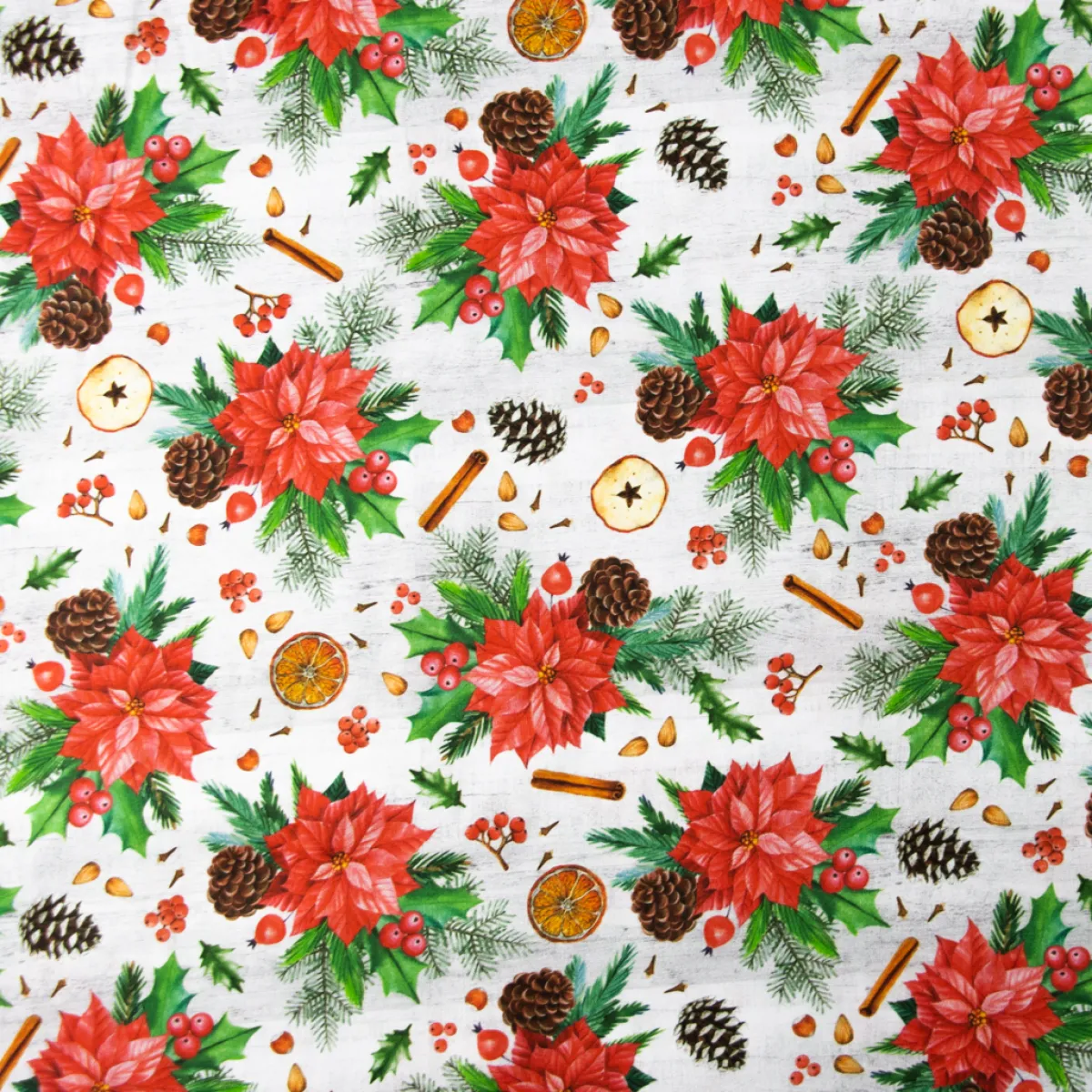 Bambino Giesse Scampoli Tessuti In Cotone>BABY COTONE DIGITALE FRUTTA SECCA NATALE