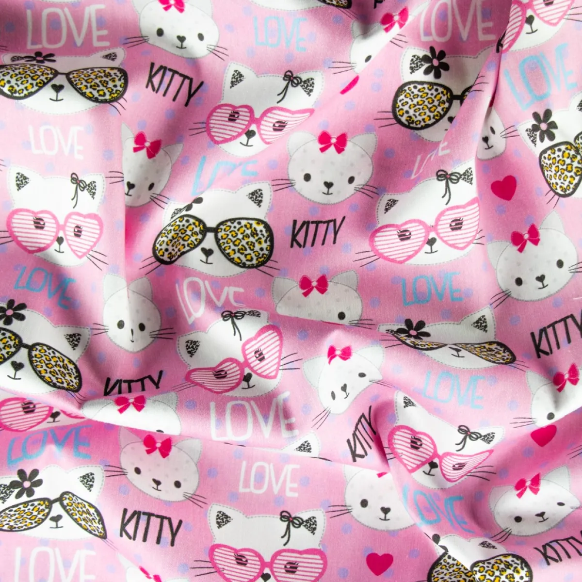 Bambino Giesse Scampoli Tessuti In Cotone>BABY COTONE DIGITALE KITTY