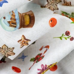 Bambino Giesse Scampoli Tessuti In Cotone>BABY COTONE DIGITALE LANTERNA NATALE