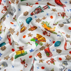 Bambino Giesse Scampoli Tessuti In Cotone>BABY COTONE DIGITALE LANTERNA NATALE