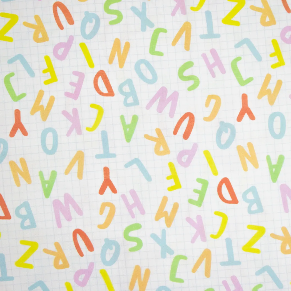 Bambino Giesse Scampoli Tessuti In Cotone>BABY COTONE DIGITALE LETTERE