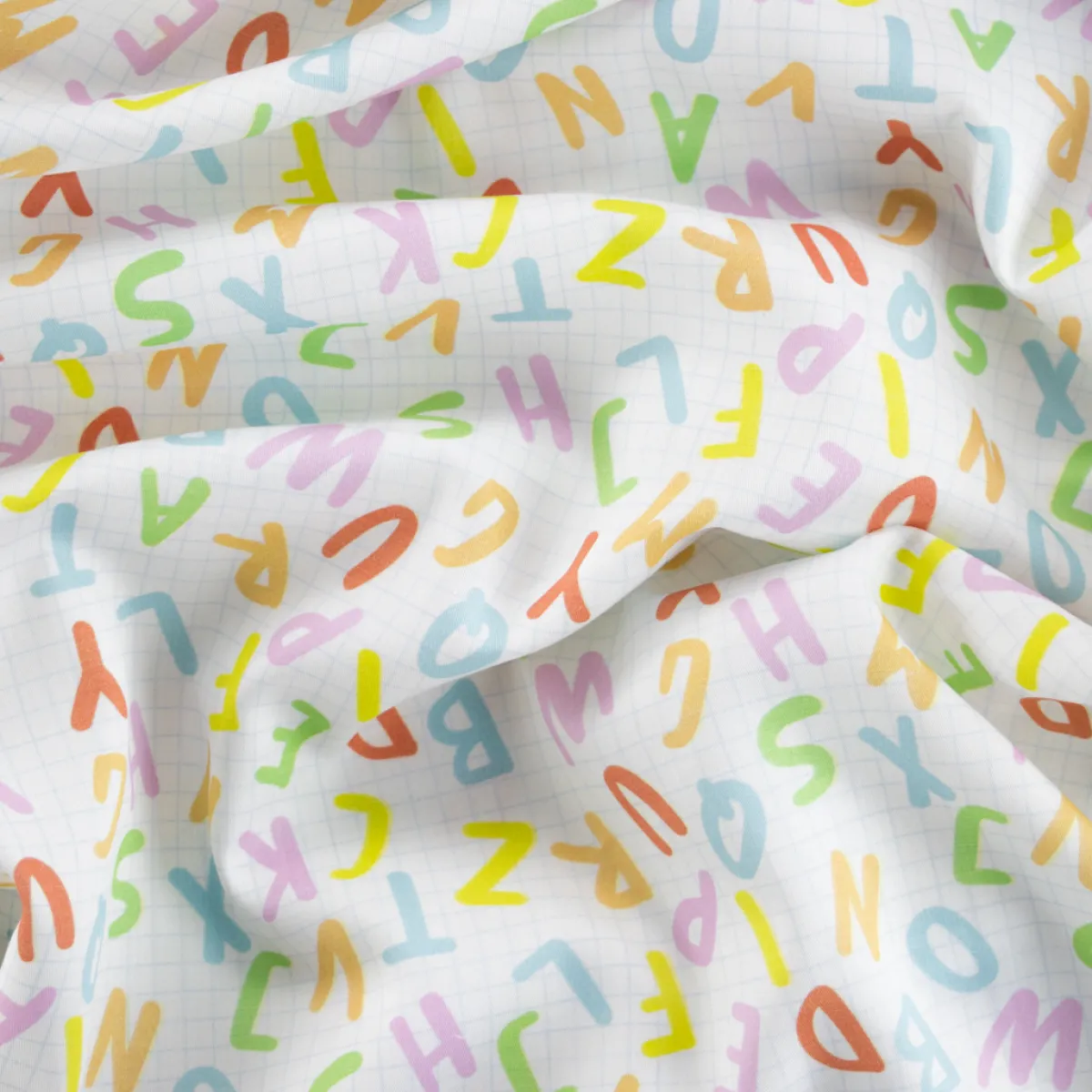 Bambino Giesse Scampoli Tessuti In Cotone>BABY COTONE DIGITALE LETTERE