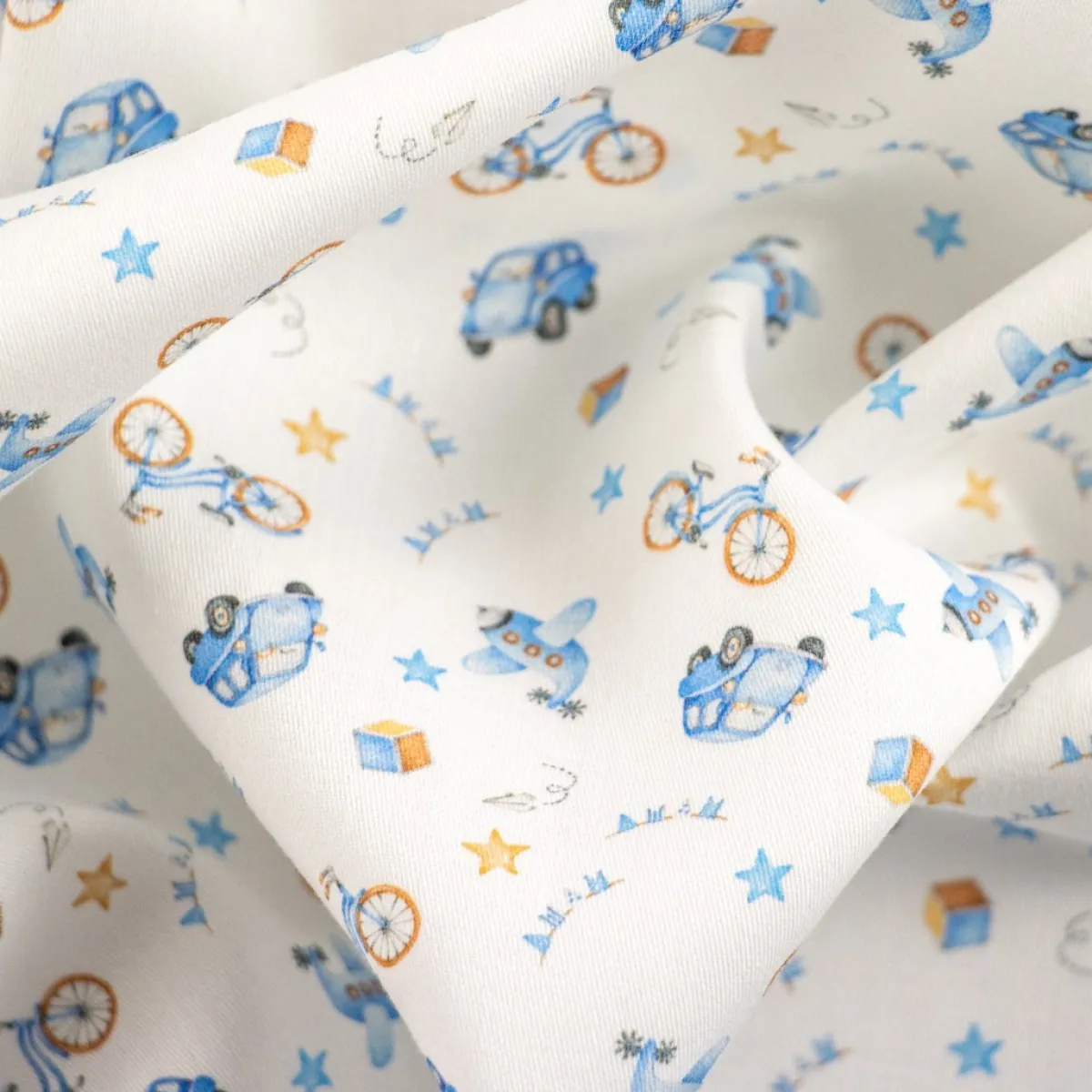 Bambino Giesse Scampoli Tessuti In Cotone>BABY COTONE DIGITALE MACCHININE