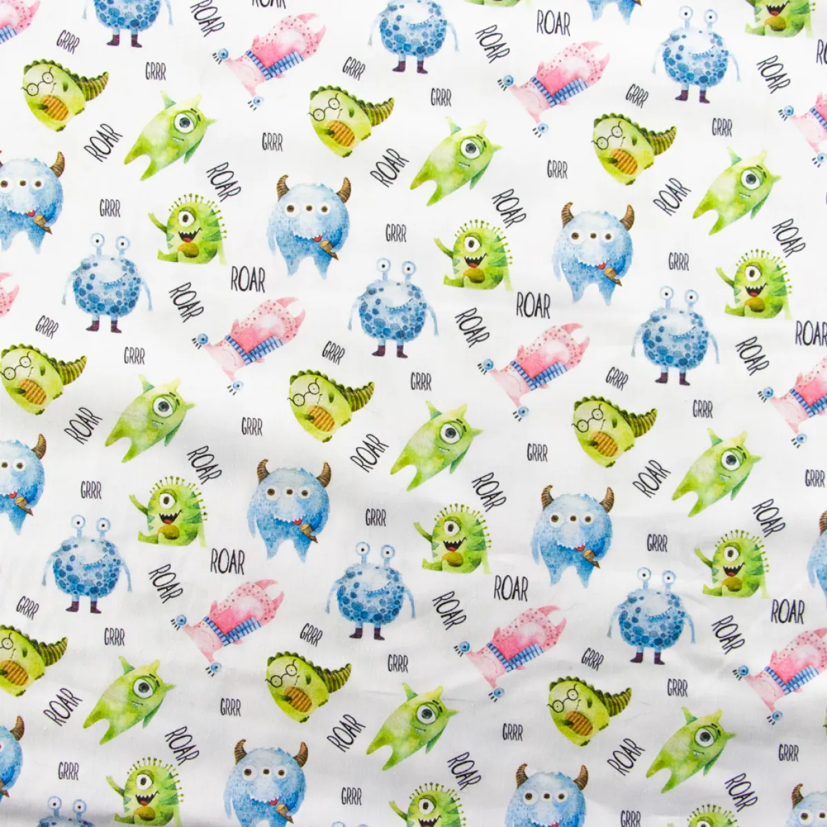 Bambino Giesse Scampoli Tessuti In Cotone>BABY COTONE DIGITALE MOSTRI
