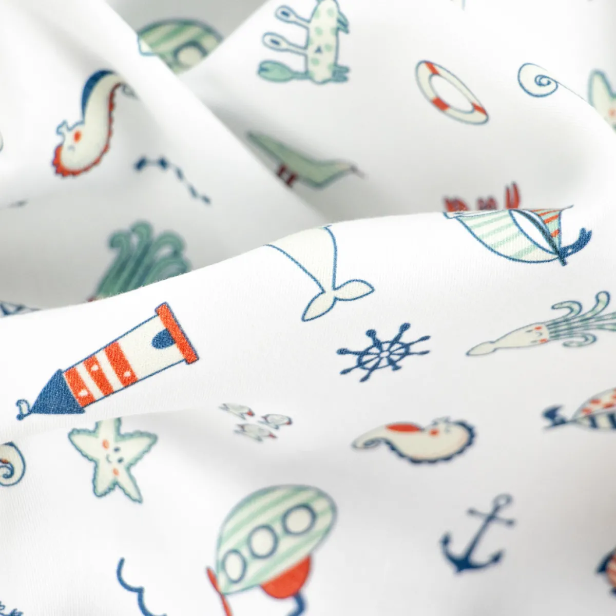 Bambino Giesse Scampoli Tessuti In Cotone>BABY COTONE DIGITALE SPIAGGIA