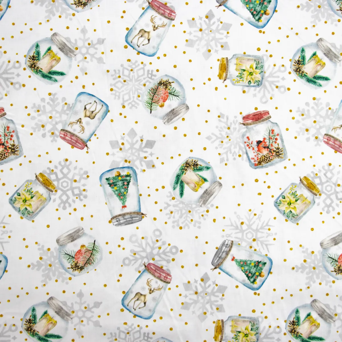 Bambino Giesse Scampoli Tessuti In Cotone>BABY COTONE DIGITALE VASI NATALE