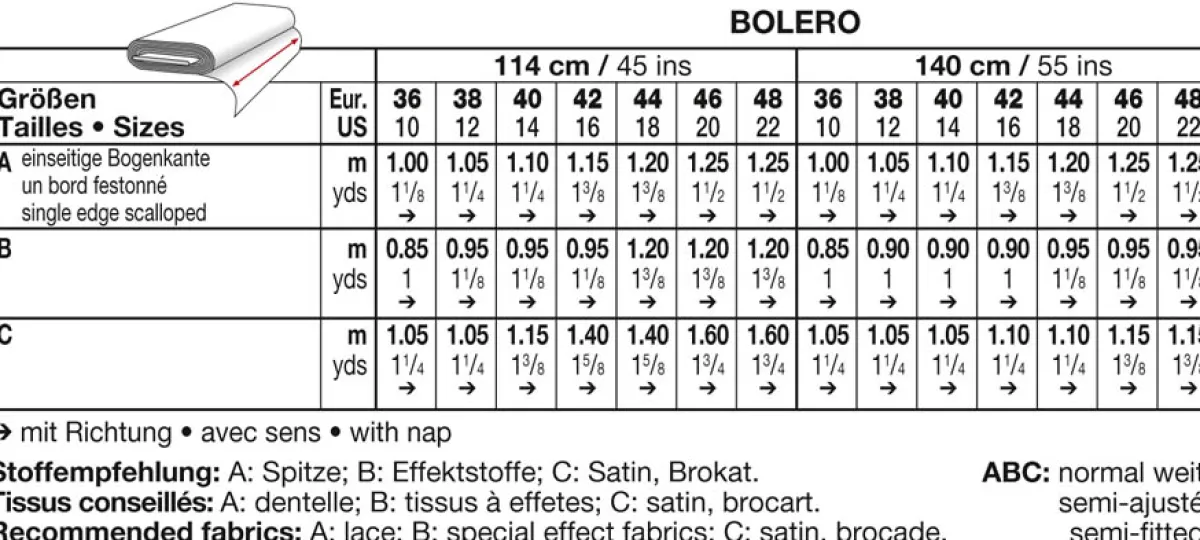 Cartamodelli Burda Giacche>bolero