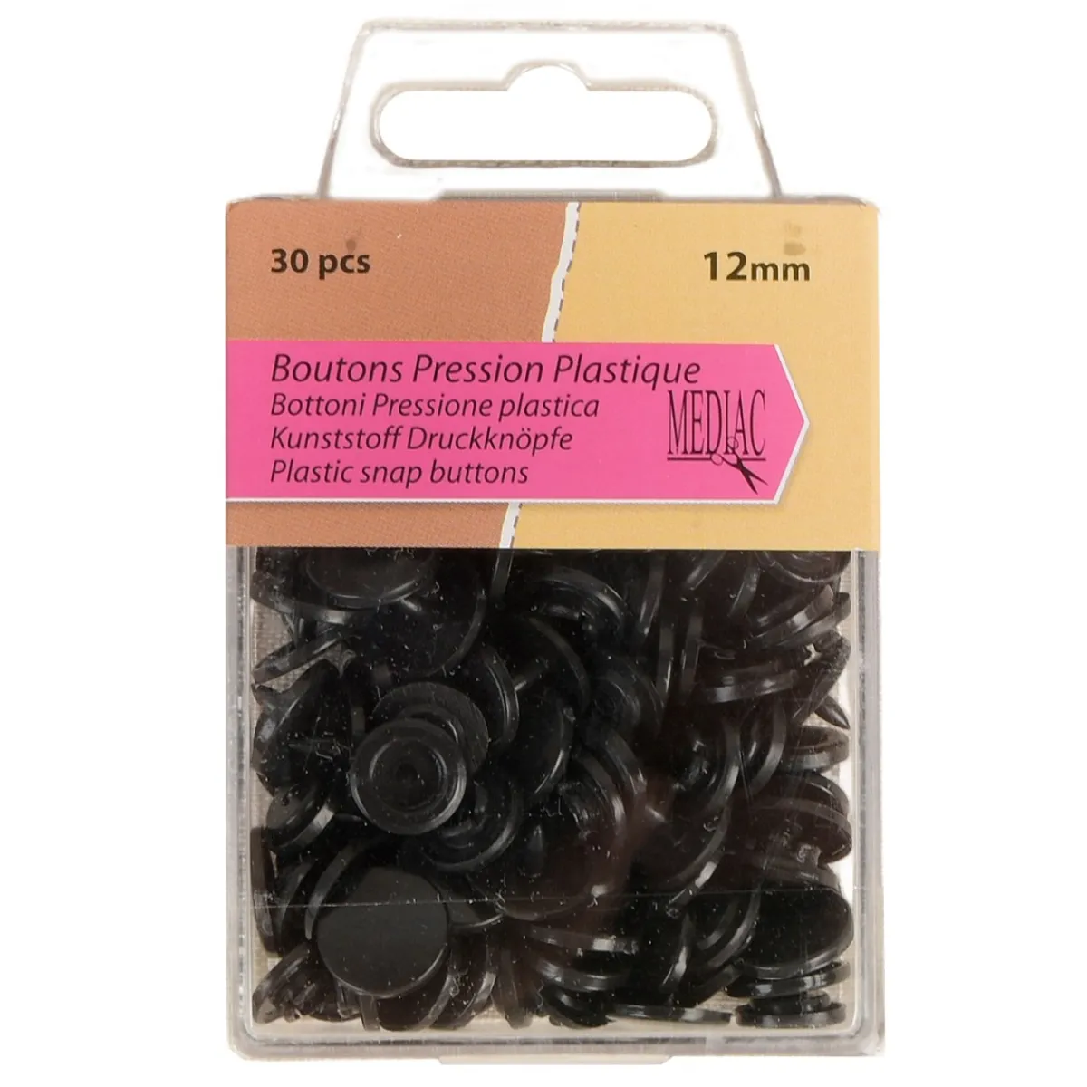 Giesse Scampoli Bottoni E Fibbie>BOTTONE AUTOMATICO IN PLASTICA 12MM