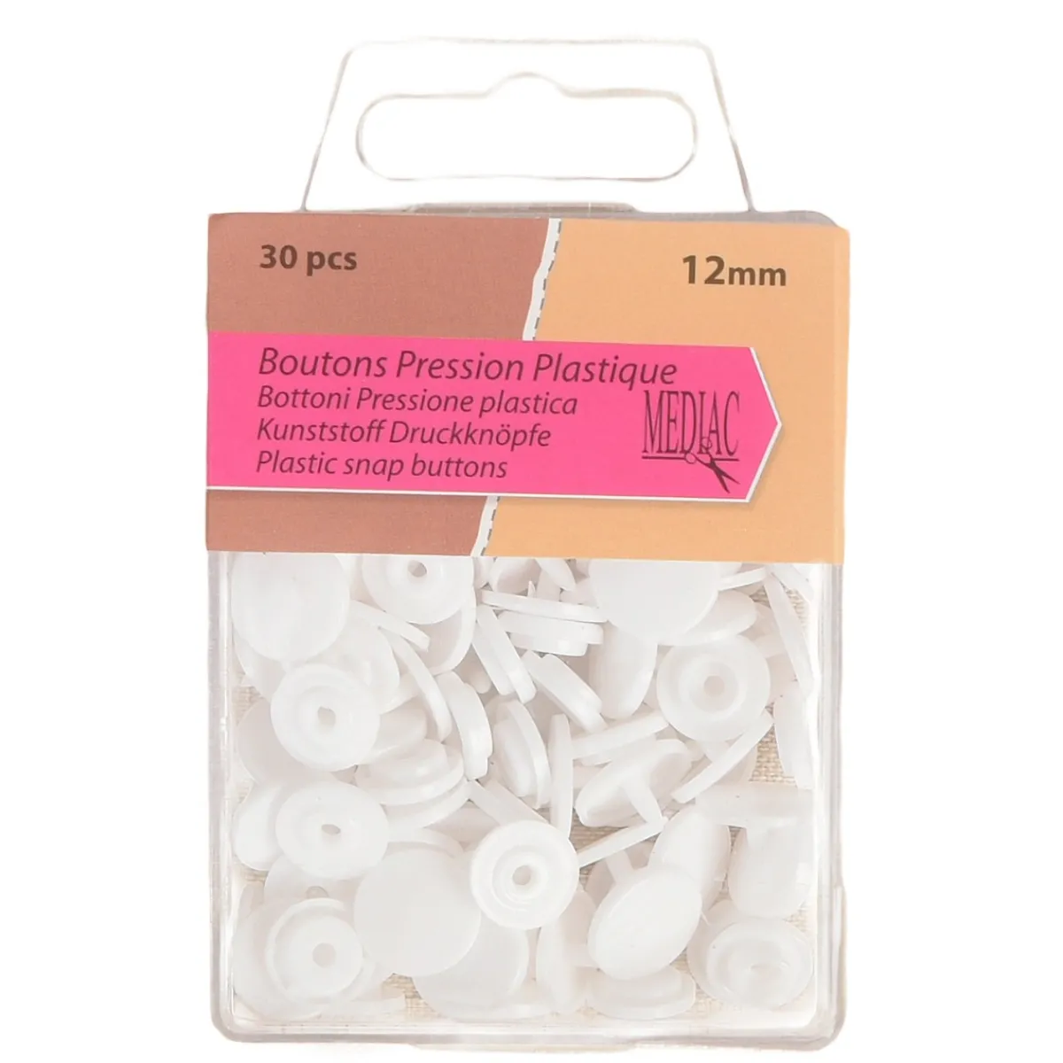 Giesse Scampoli Bottoni E Fibbie>BOTTONE AUTOMATICO IN PLASTICA 12MM