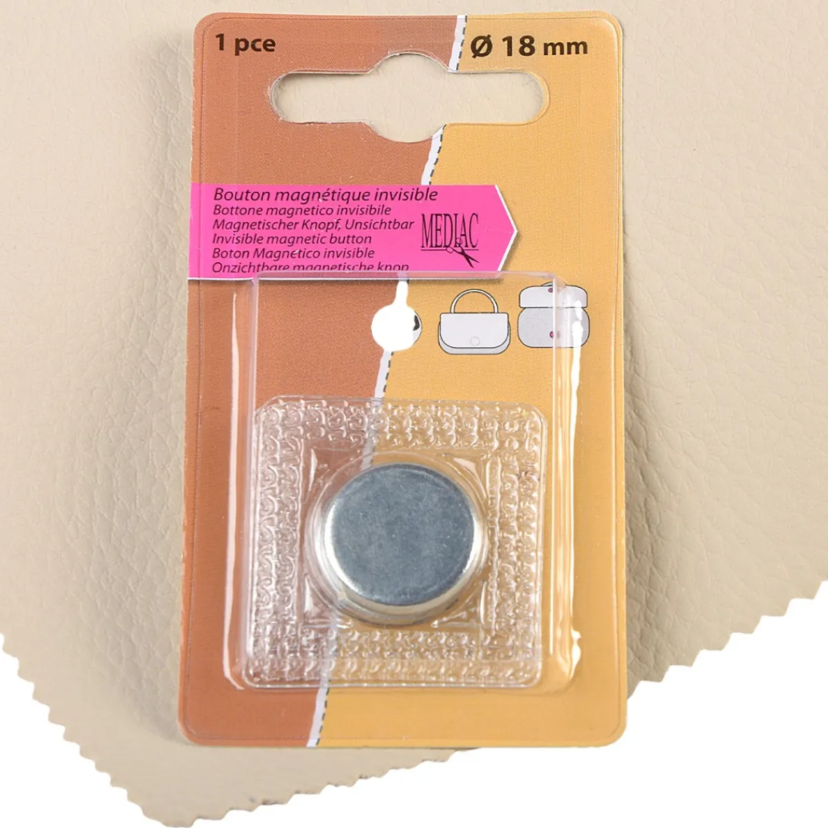 Giesse Scampoli Accessori Per Borse E Bigiotteria>BOTTONE MAGNETICO INVISIBILE 18MM