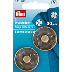 Giesse Scampoli Bottoni E Fibbie>Bottoni automatici ottone 30mm