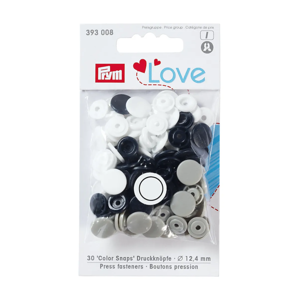 Giesse Scampoli Bottoni E Fibbie>Bottoni pressione Love 12,4mm