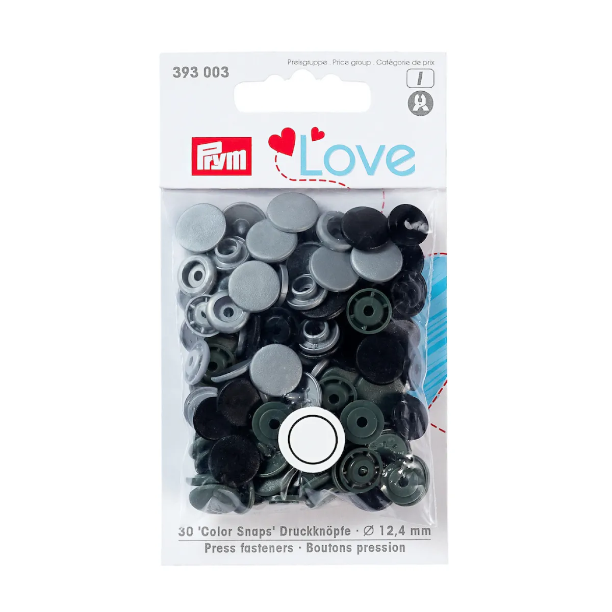 Giesse Scampoli Bottoni E Fibbie>Bottoni pressione Love 12,4mm