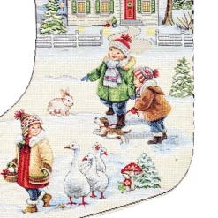 Giesse Scampoli Pannelli Per Cuscini>CALZA VILLAGGIO NATALE