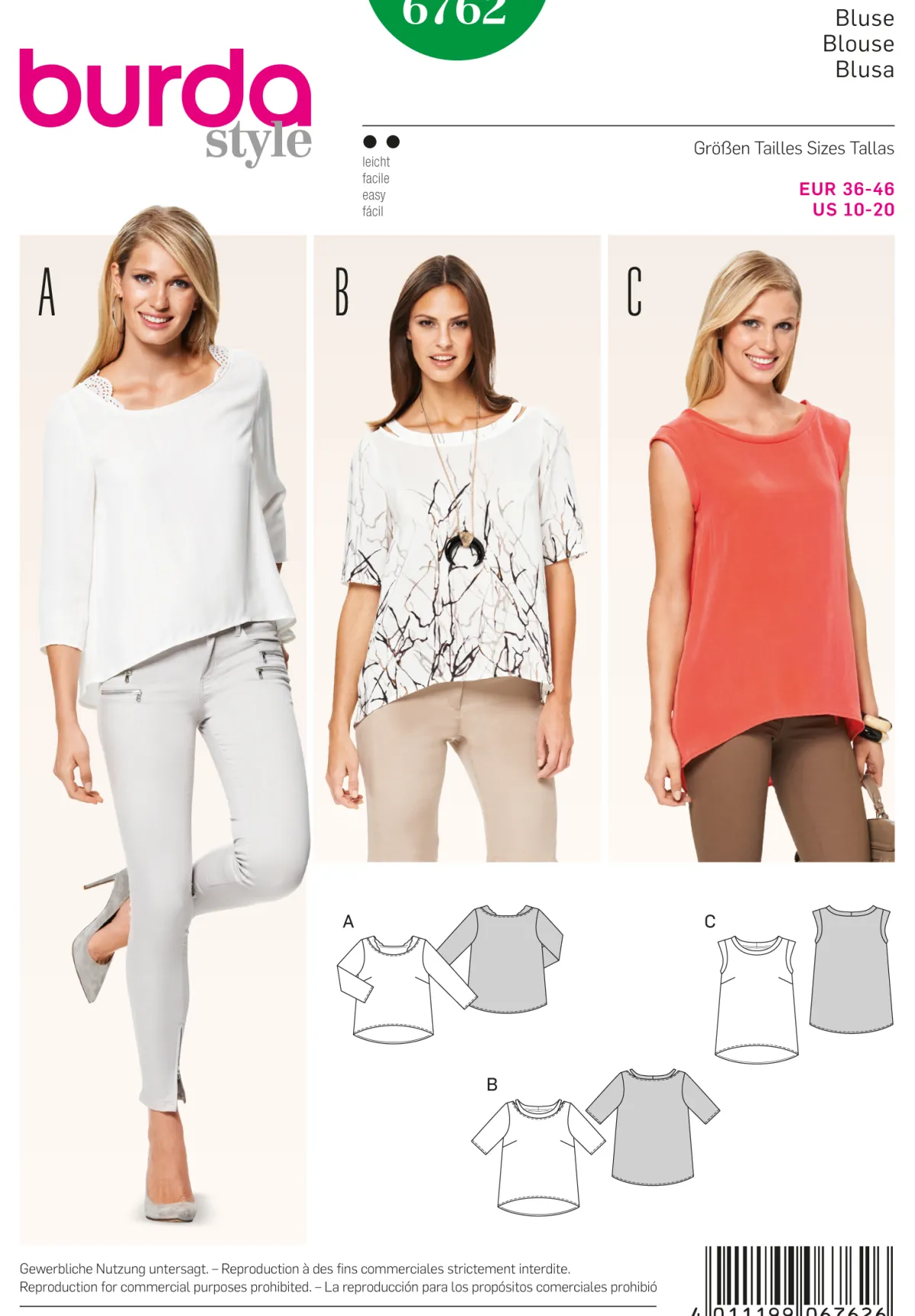 Cartamodelli Burda Top>camicetta