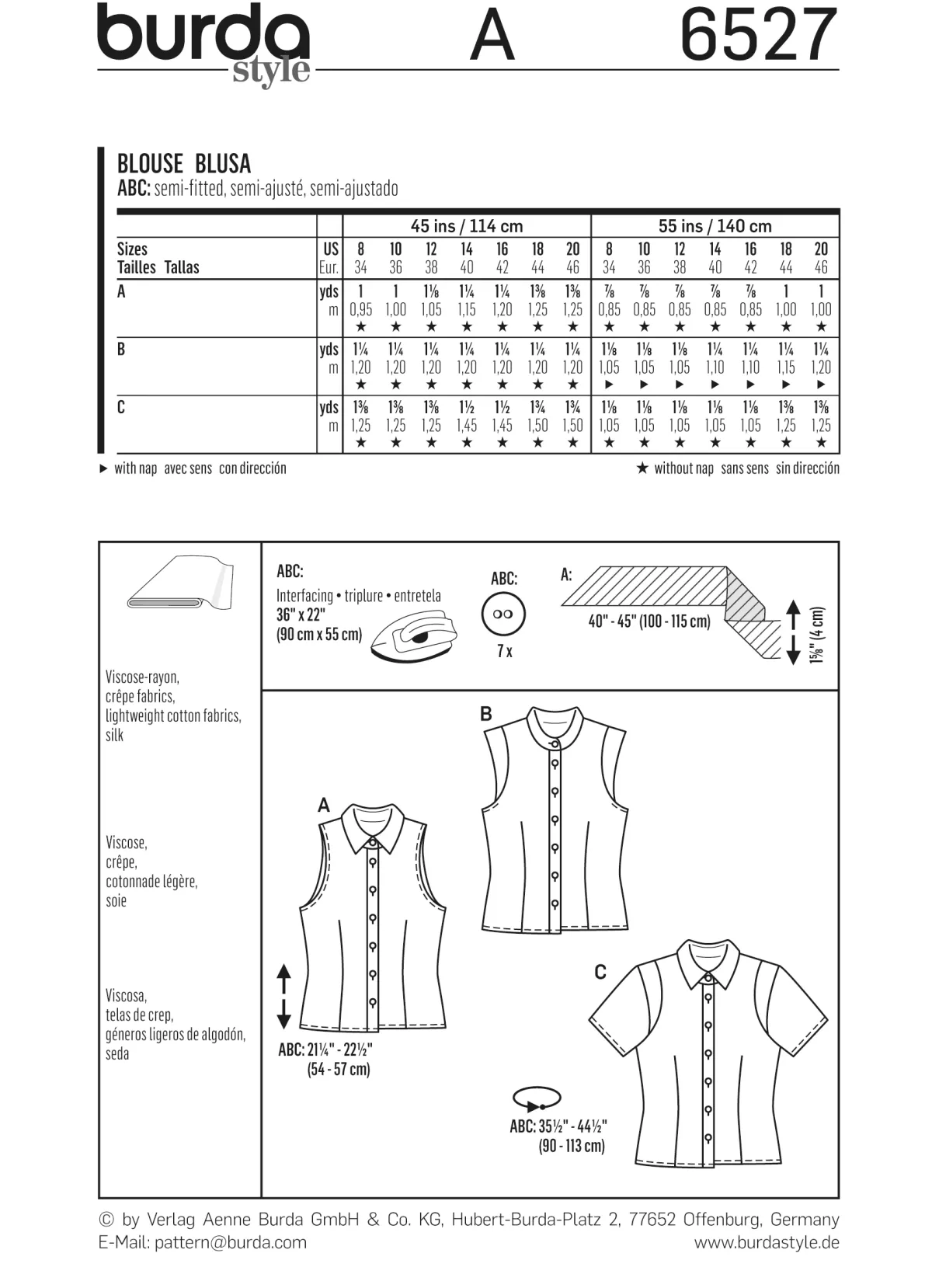 Cartamodelli Burda Top>camicetta