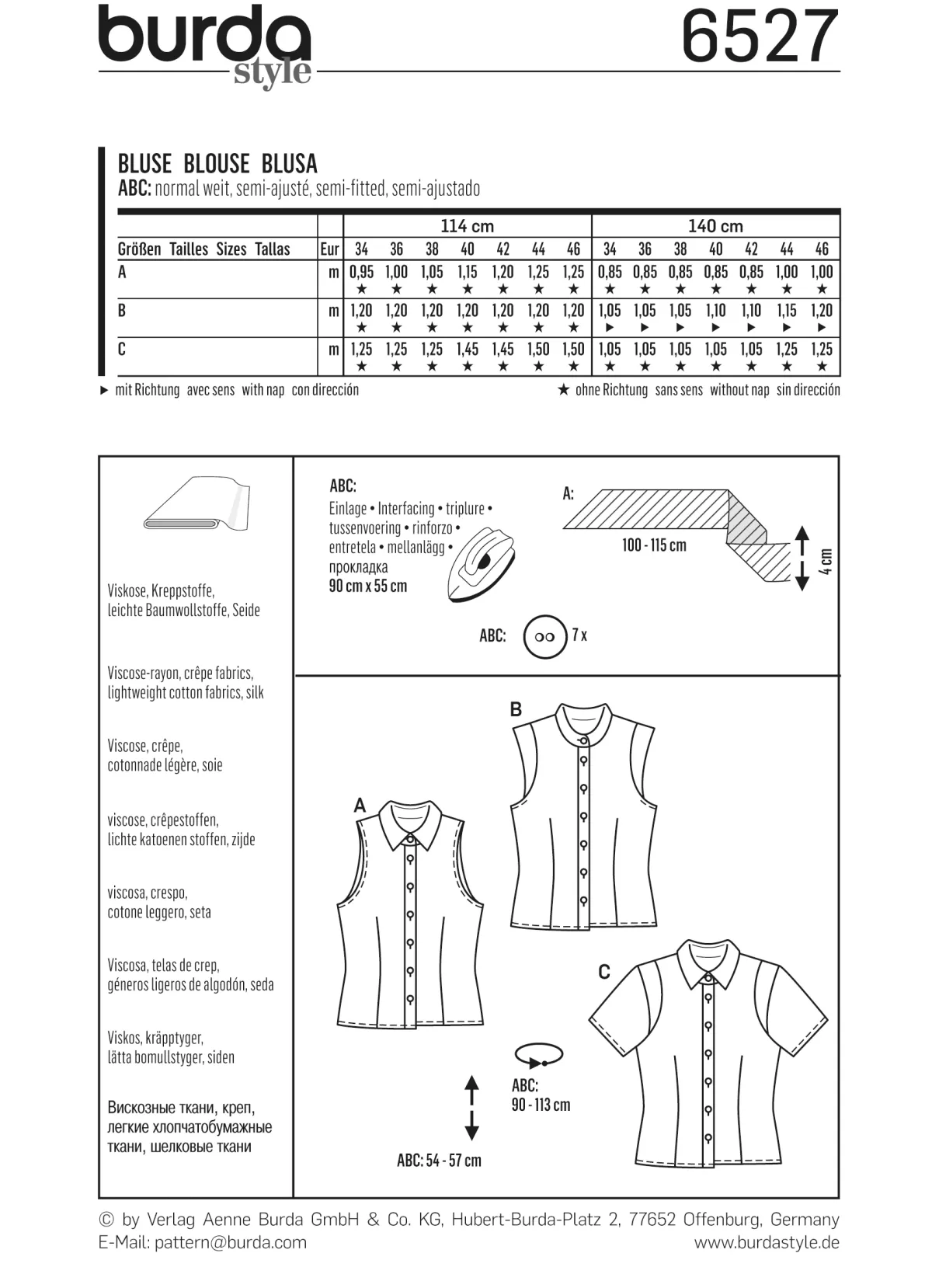 Cartamodelli Burda Top>camicetta