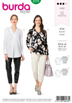 Cartamodelli Burda Top>CAMICETTA CON COLLO POSTERIORE
