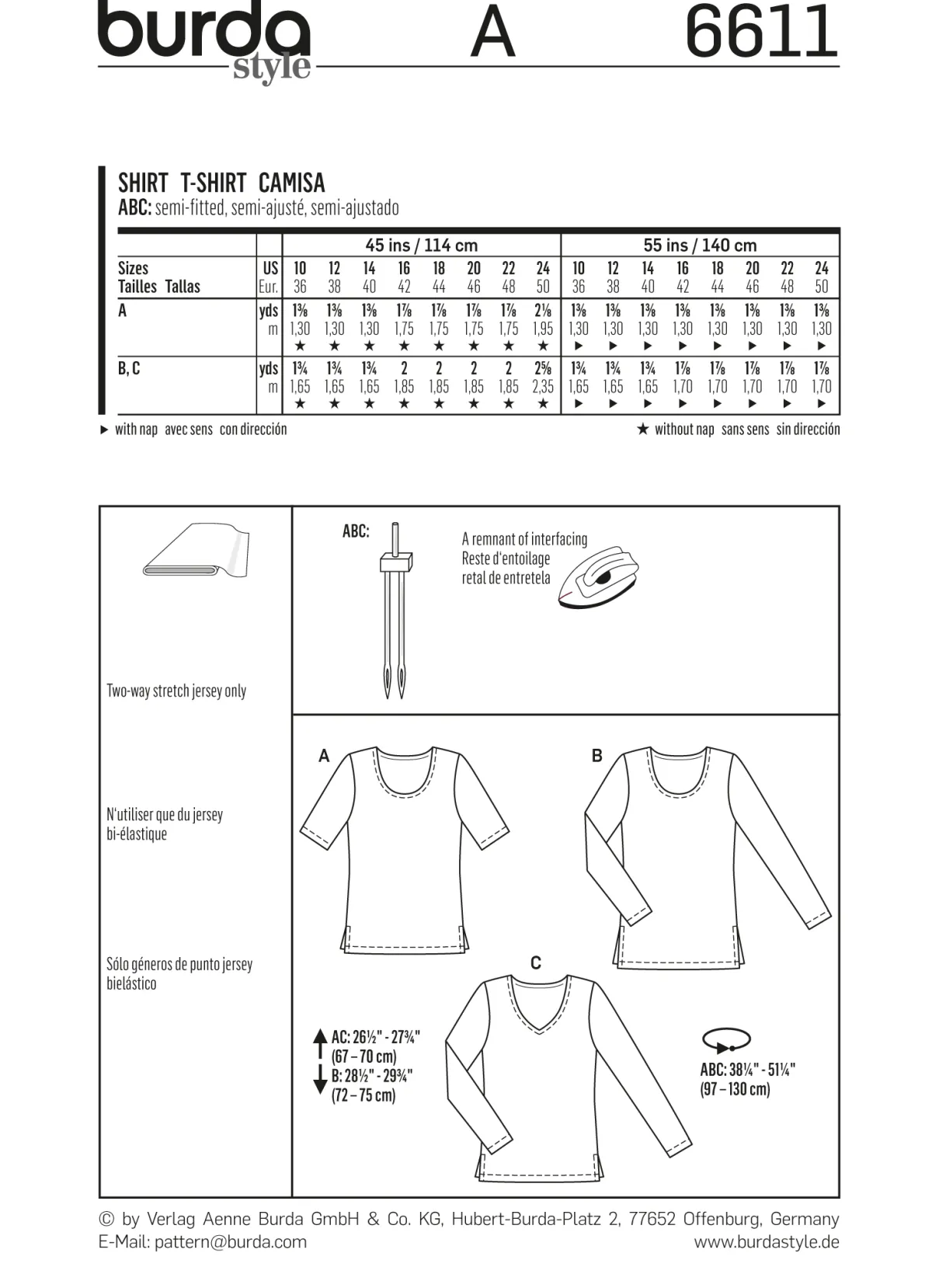 Cartamodelli Burda Top>camicia