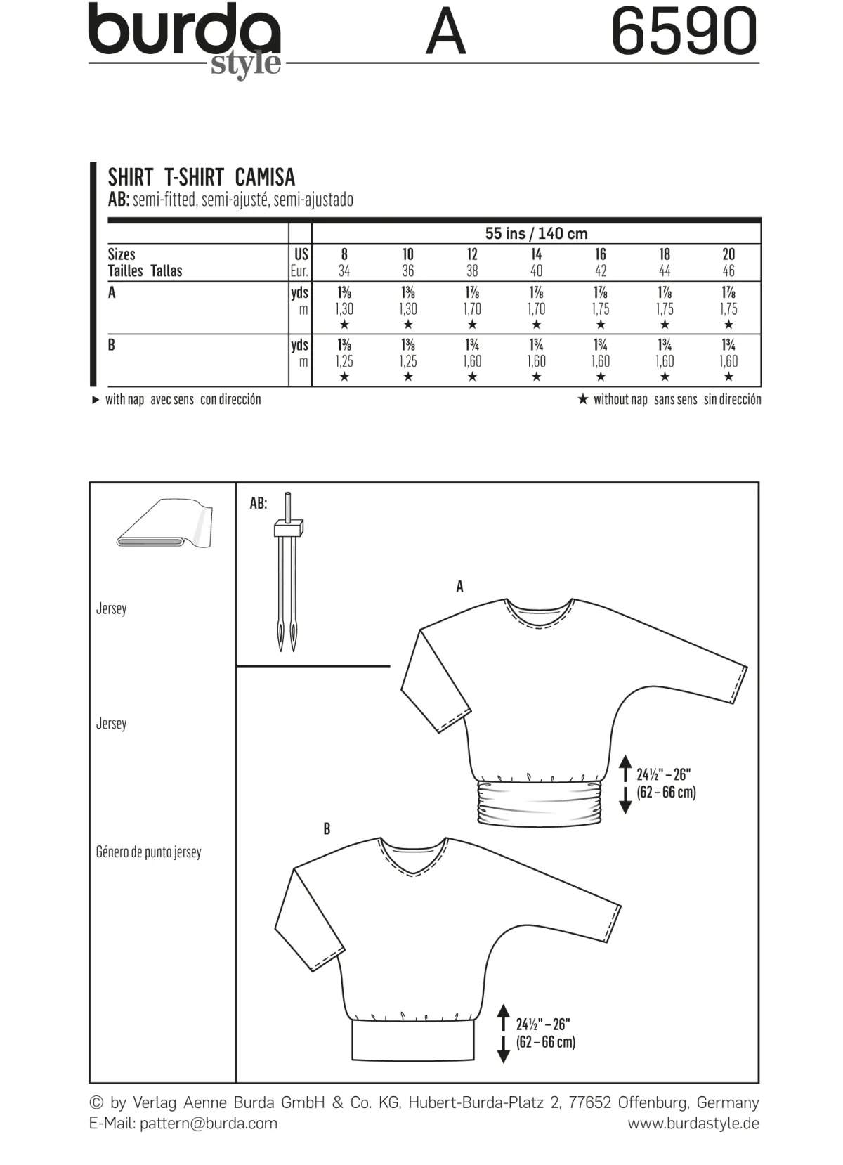 Cartamodelli Burda Top>camicia
