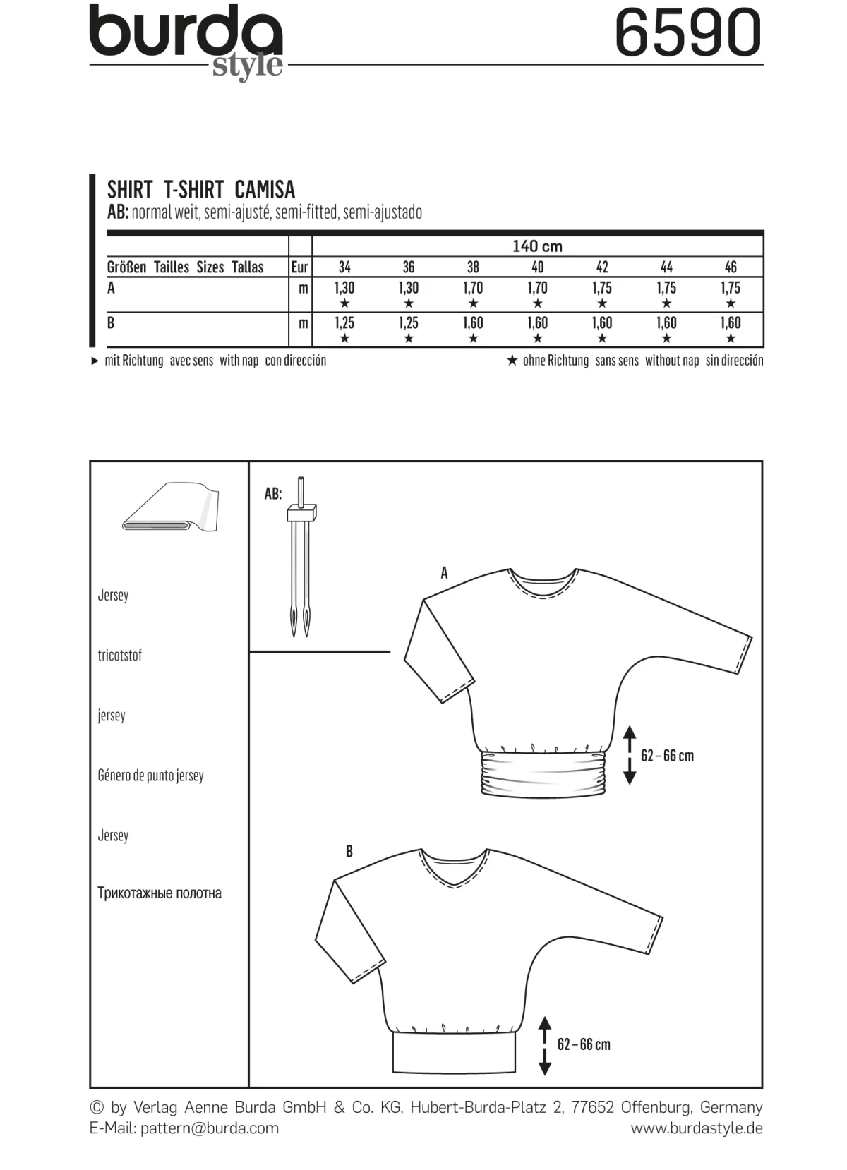 Cartamodelli Burda Top>camicia
