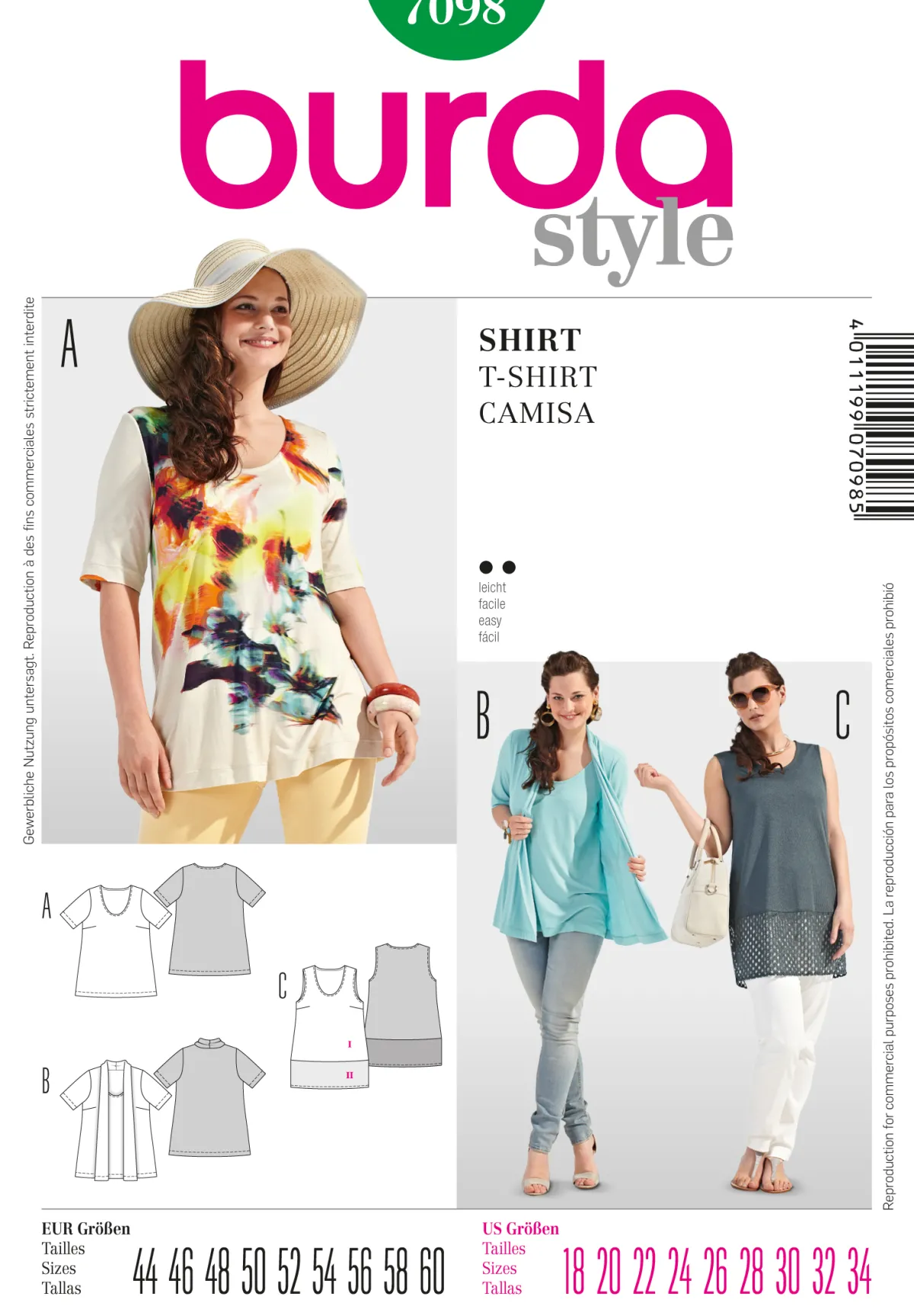 Cartamodelli Burda Taglie Forti>camicia