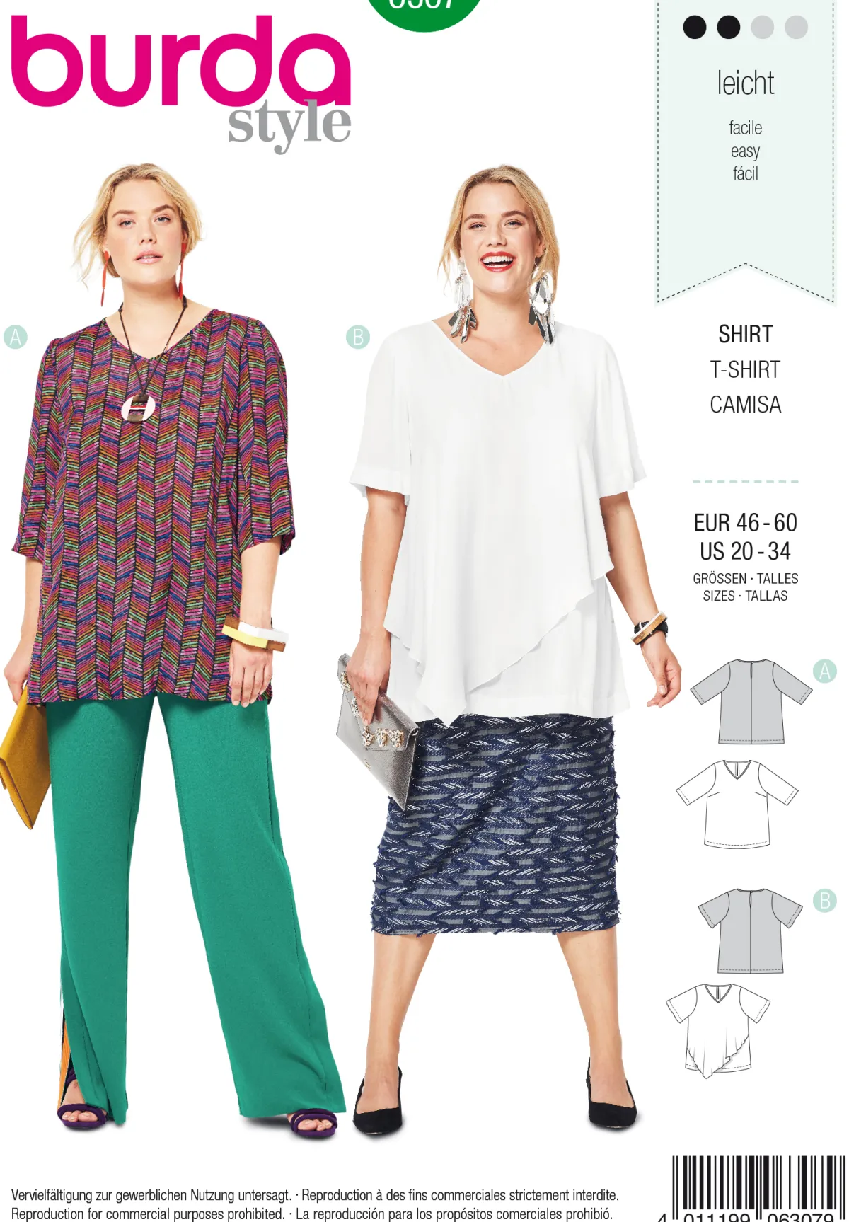 Cartamodelli Burda Taglie Forti>camicia