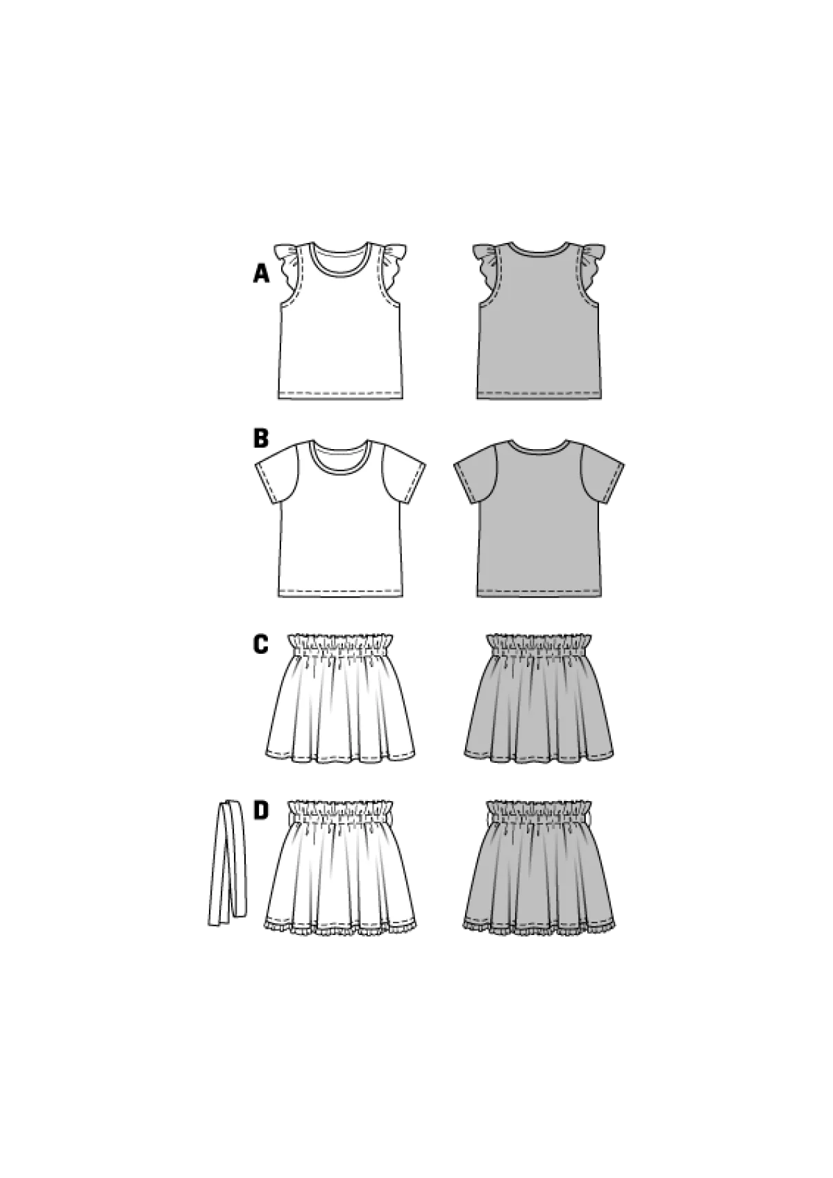 Cartamodelli Burda Neonati|Bambini>Camicia e gonna