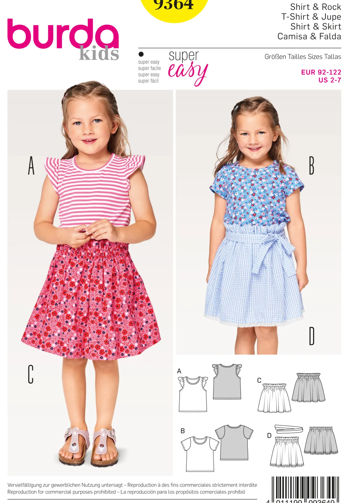 Cartamodelli Burda Neonati|Bambini>Camicia e gonna