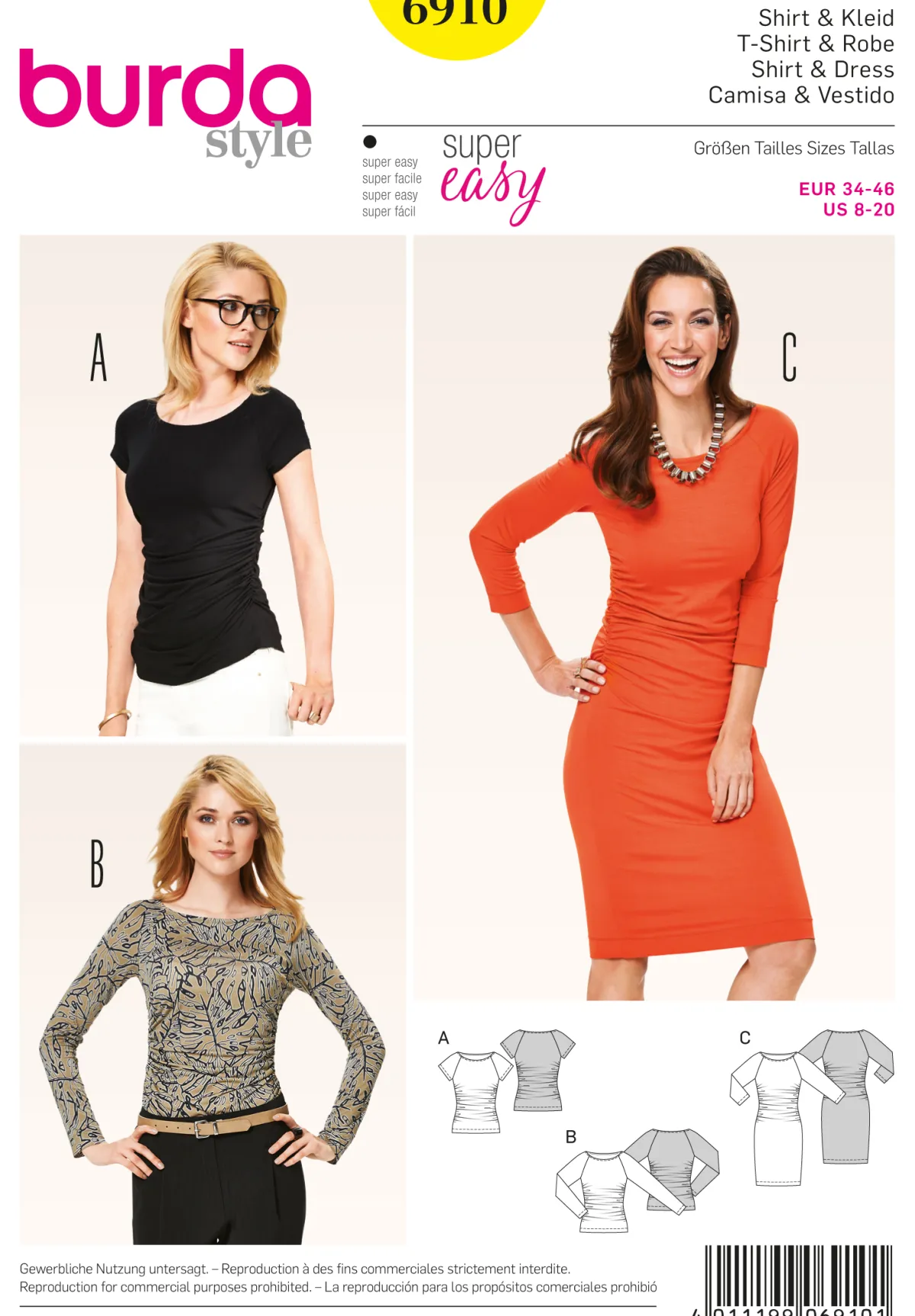 Cartamodelli Burda Top|Abiti>Camicia e vestito