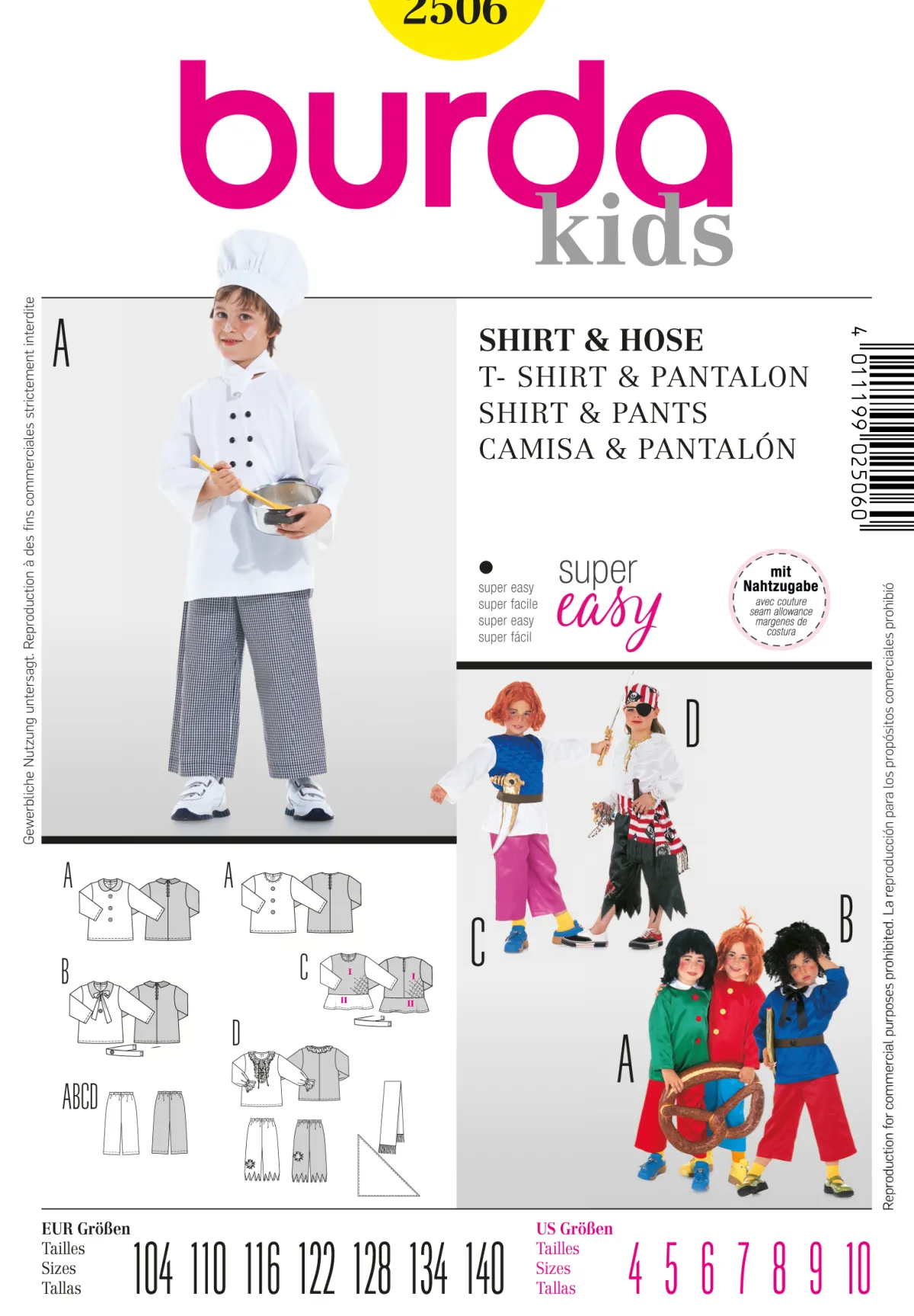 Cartamodelli Burda Neonati|Bambini>Camicia + pantaloni