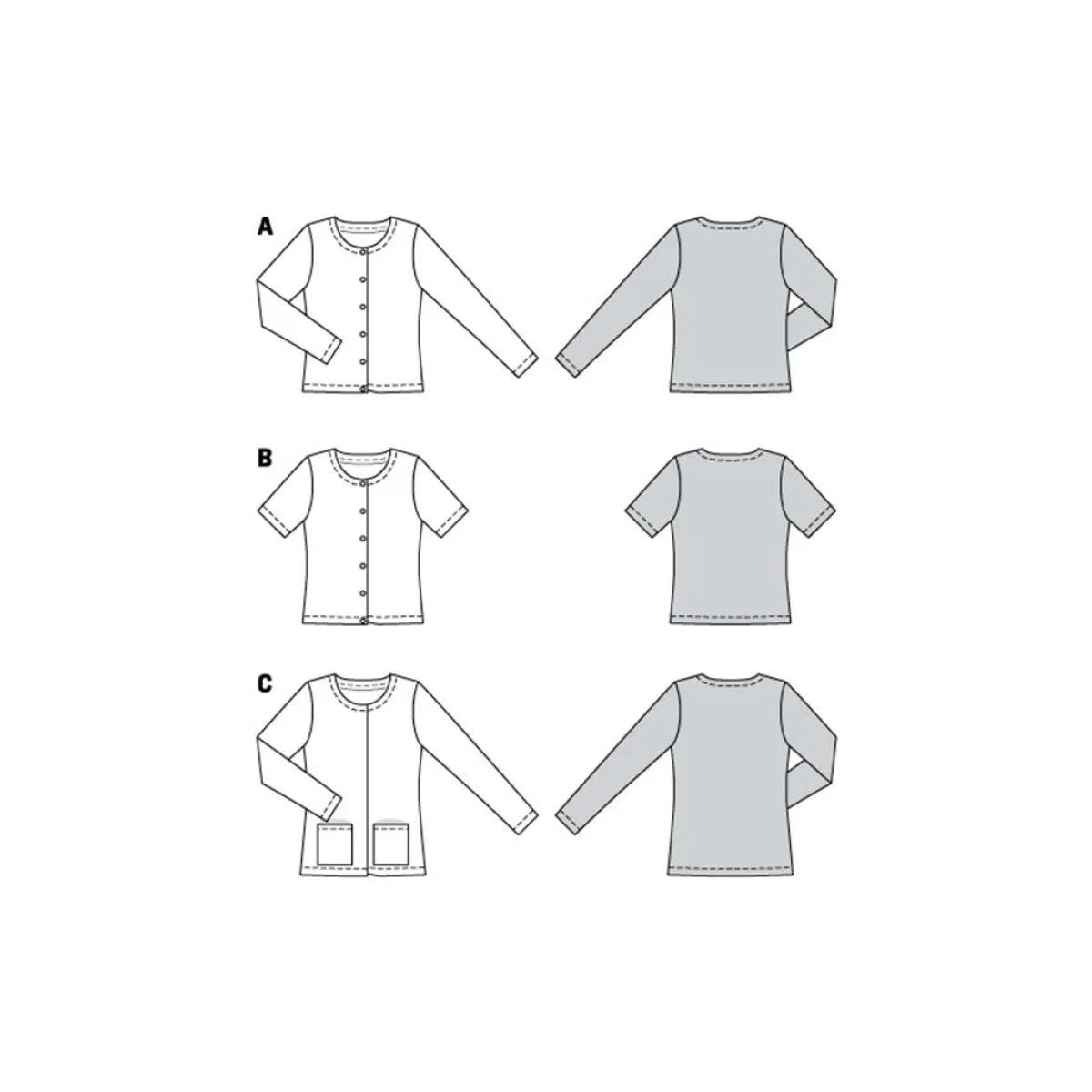 Giesse Scampoli Giacche>Cardigan con scollo arrotondato