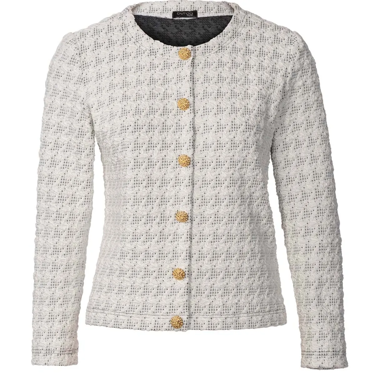 Giesse Scampoli Giacche>Cardigan con scollo arrotondato