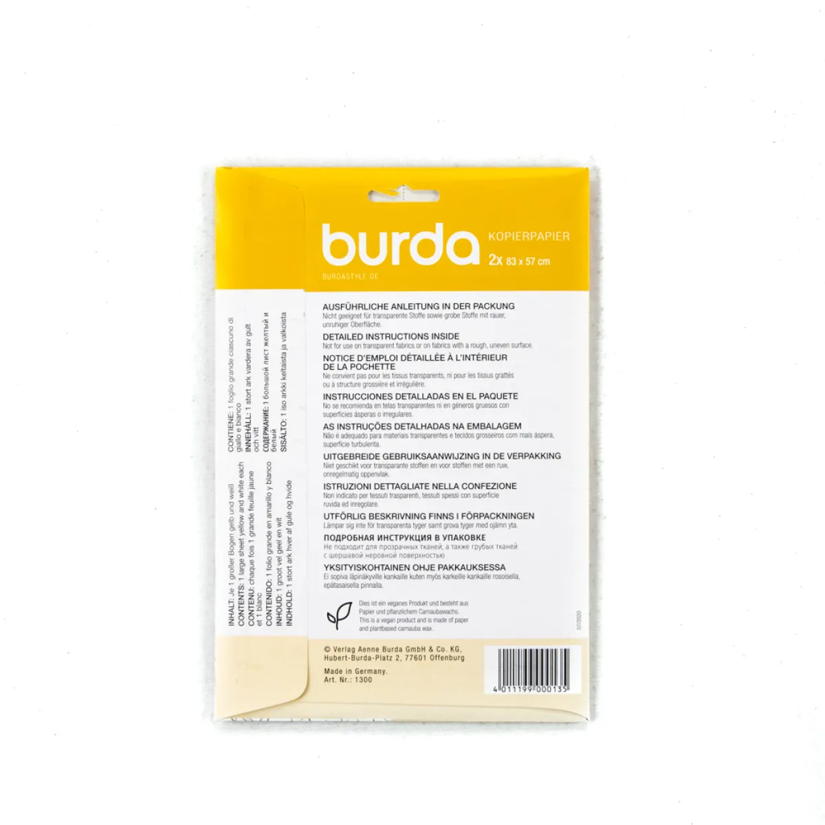 Giesse Scampoli Accessori Per Il Cucito>carta copiativa bianco/giallo