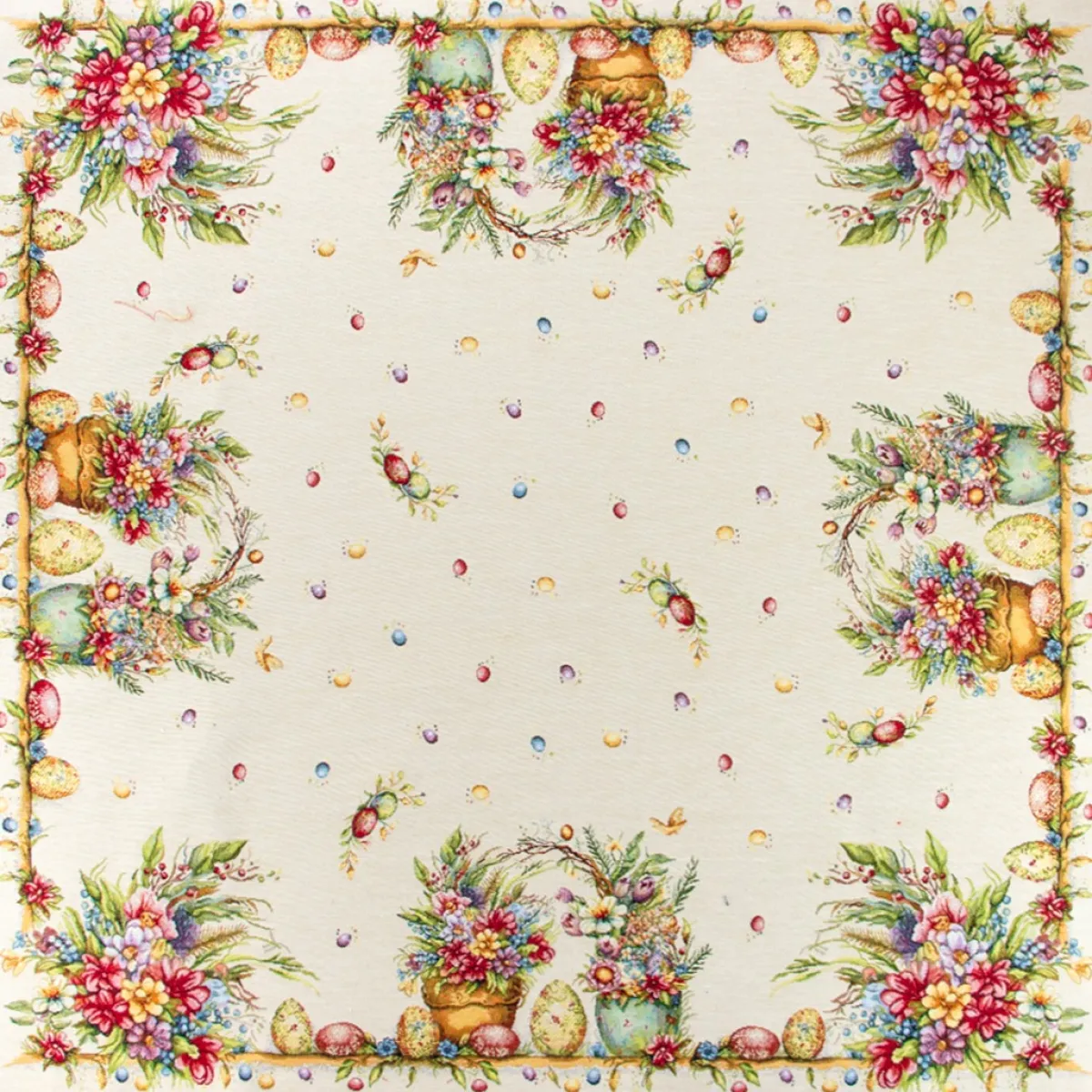 Giesse Scampoli Tovaglie Fantasia|Pannelli Per Cuscini>CENTRO TAVOLA 100X100 EASTER FLOWERS