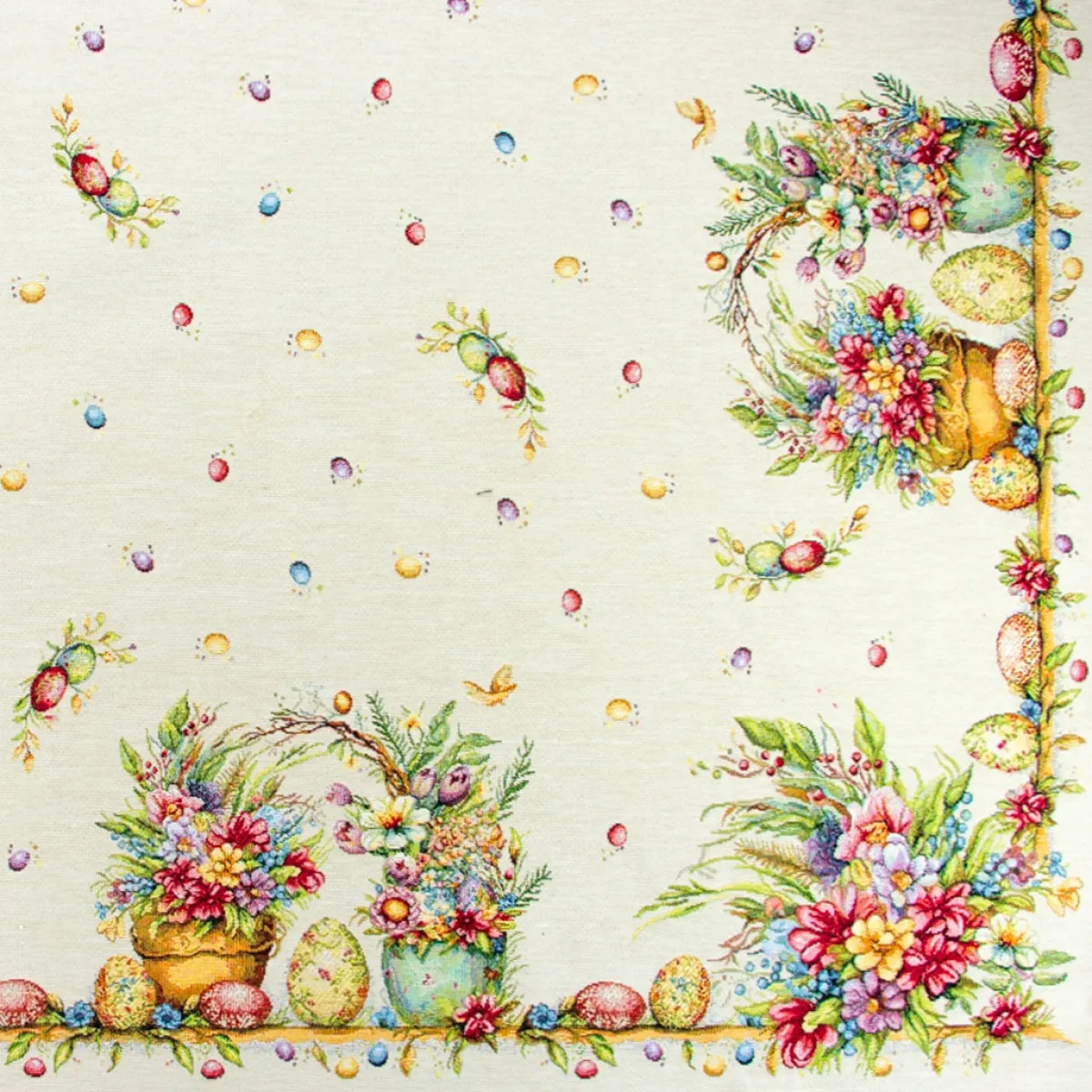 Giesse Scampoli Tovaglie Fantasia|Pannelli Per Cuscini>CENTRO TAVOLA 100X100 EASTER FLOWERS