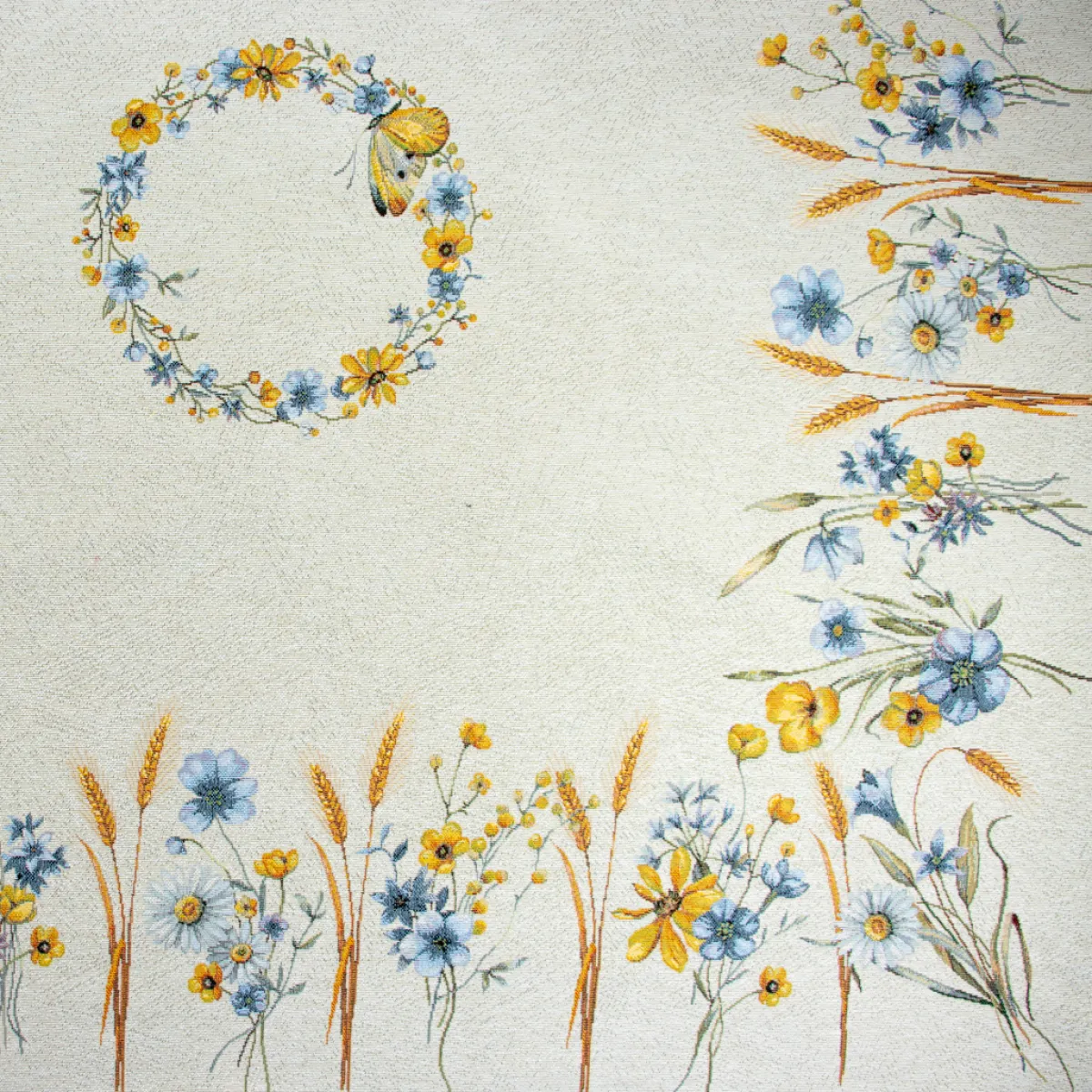 Giesse Scampoli Tovaglie Fantasia|Pannelli Per Cuscini>CENTRO TAVOLA 100X100 FIORI E SPIGHE