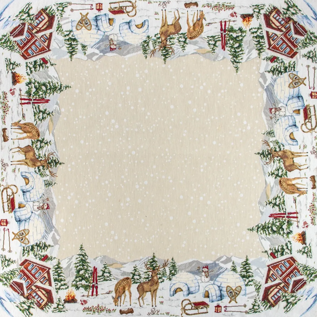 Giesse Scampoli Tovaglie Fantasia|Pannelli Per Cuscini>CENTRO TAVOLA 100X100 NATALE