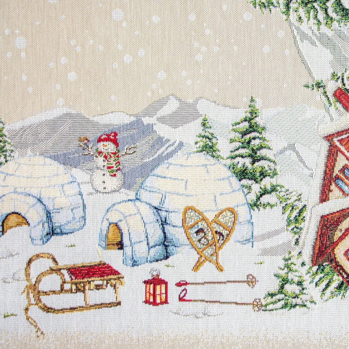 Giesse Scampoli Tovaglie Fantasia|Pannelli Per Cuscini>CENTRO TAVOLA 100X100 NATALE