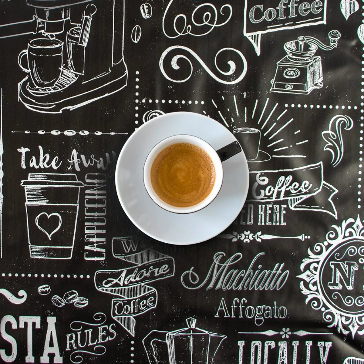 Giesse Scampoli Cotoni Resinati E Tovaglie Cerate>CERATA FANTASIA BARISTA