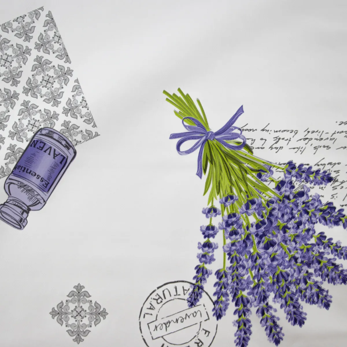 Giesse Scampoli Cotoni Resinati E Tovaglie Cerate>CERATA FANTASIA LAVANDA