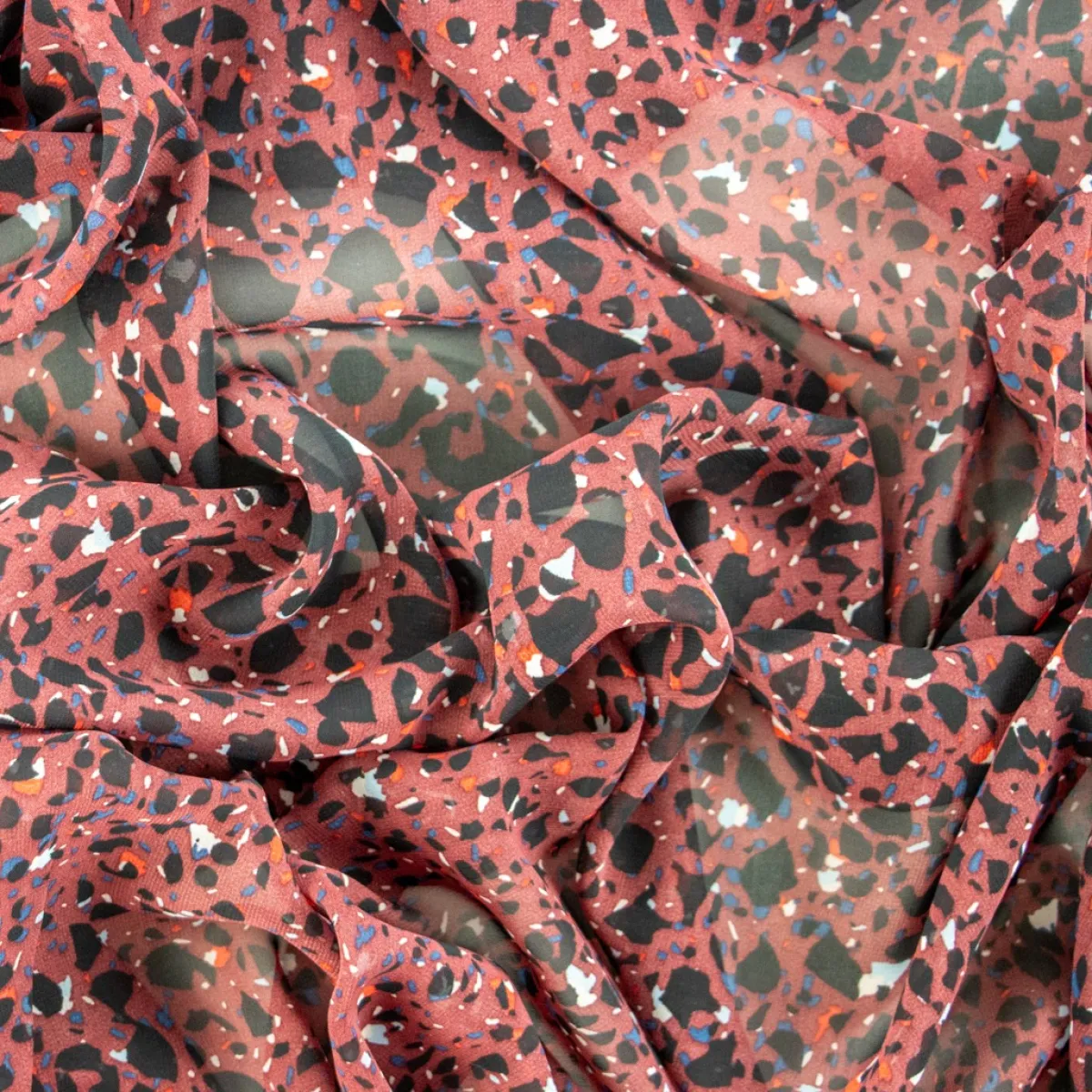 Giesse Scampoli Fantasie Moda>CHIFFON CREPE NICOLETTA MACCHIE